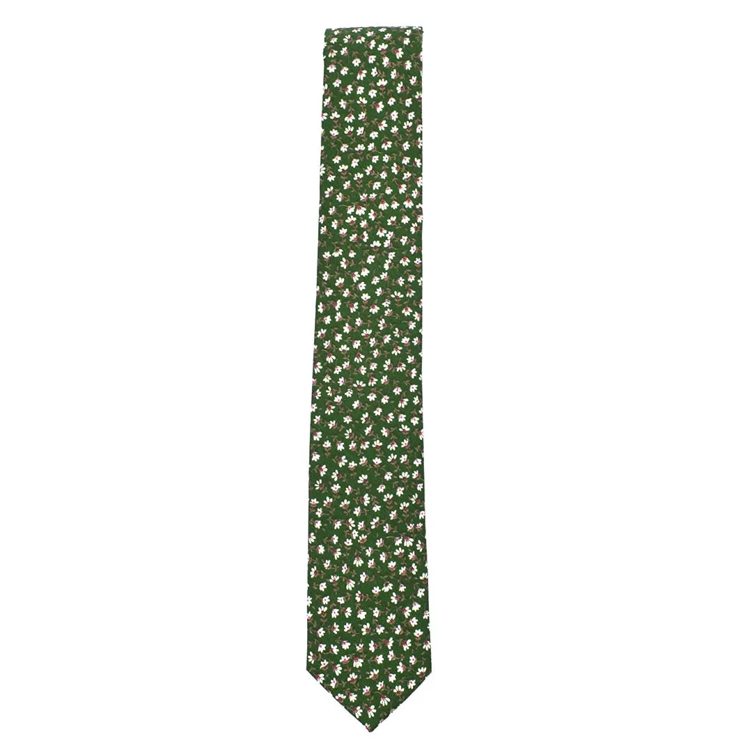 Floral Moss Blossoms Tie