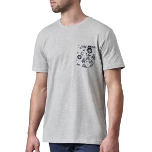 Floral Print Pocket Short Sleeve T-Shirt