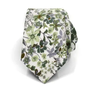 Floral Sage Green Tie