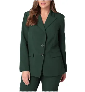 Formal Flat Peak Lapel Blazer 2 Pieces Women Suit