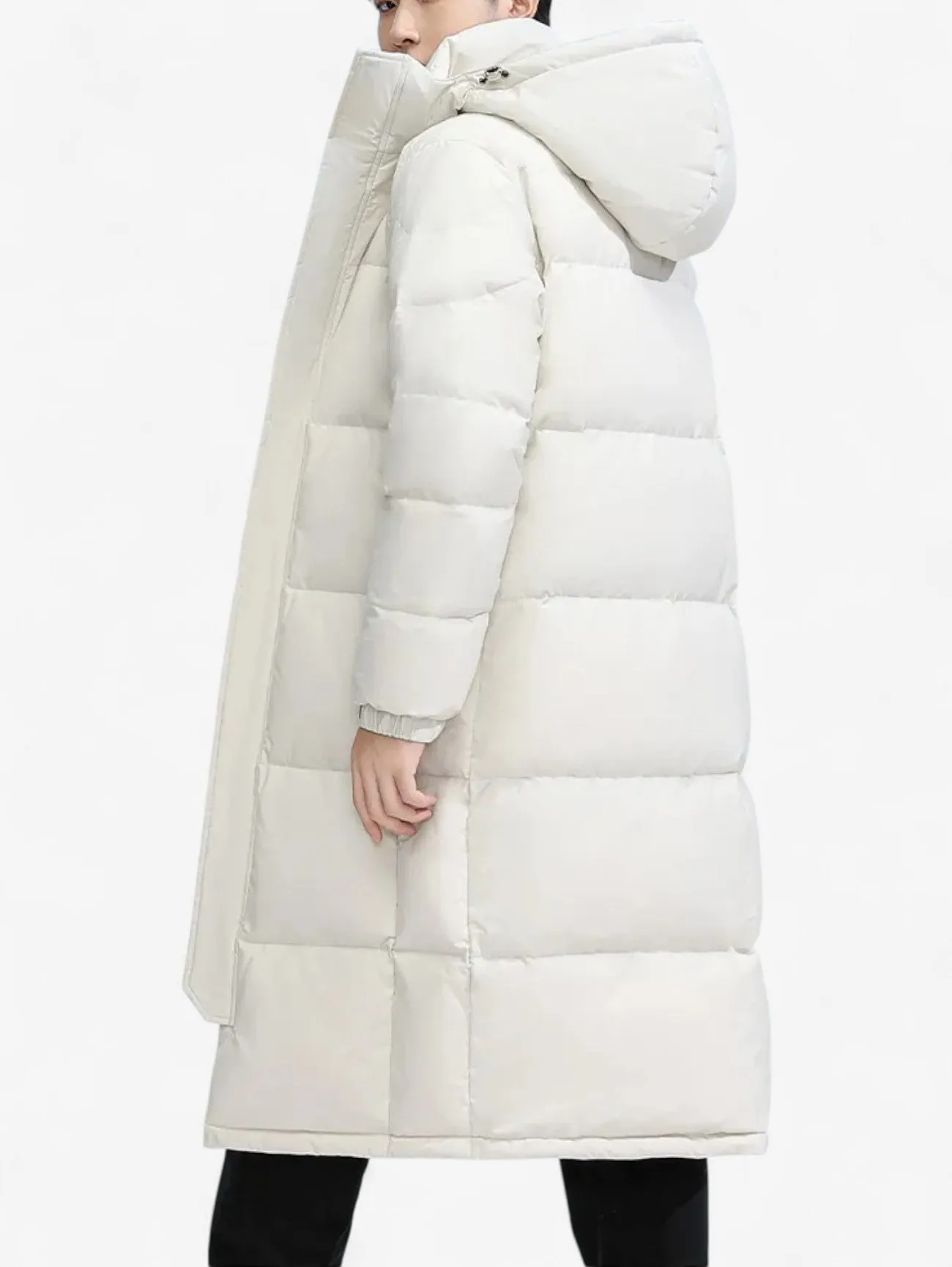Foxes | Long Hooded Down Puffer Jacket Warm Winter Coat
