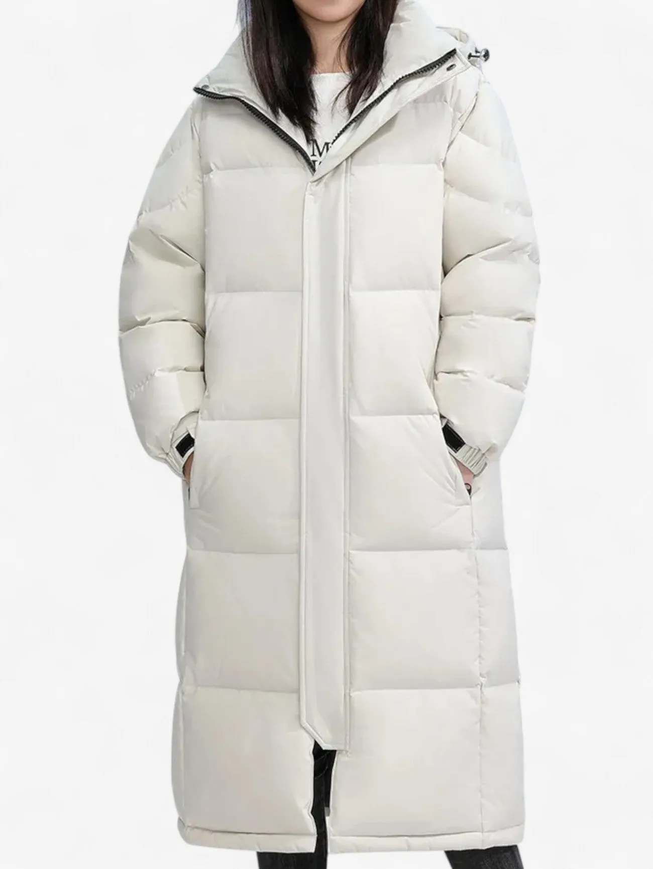 Foxes | Long Hooded Down Puffer Jacket Warm Winter Coat