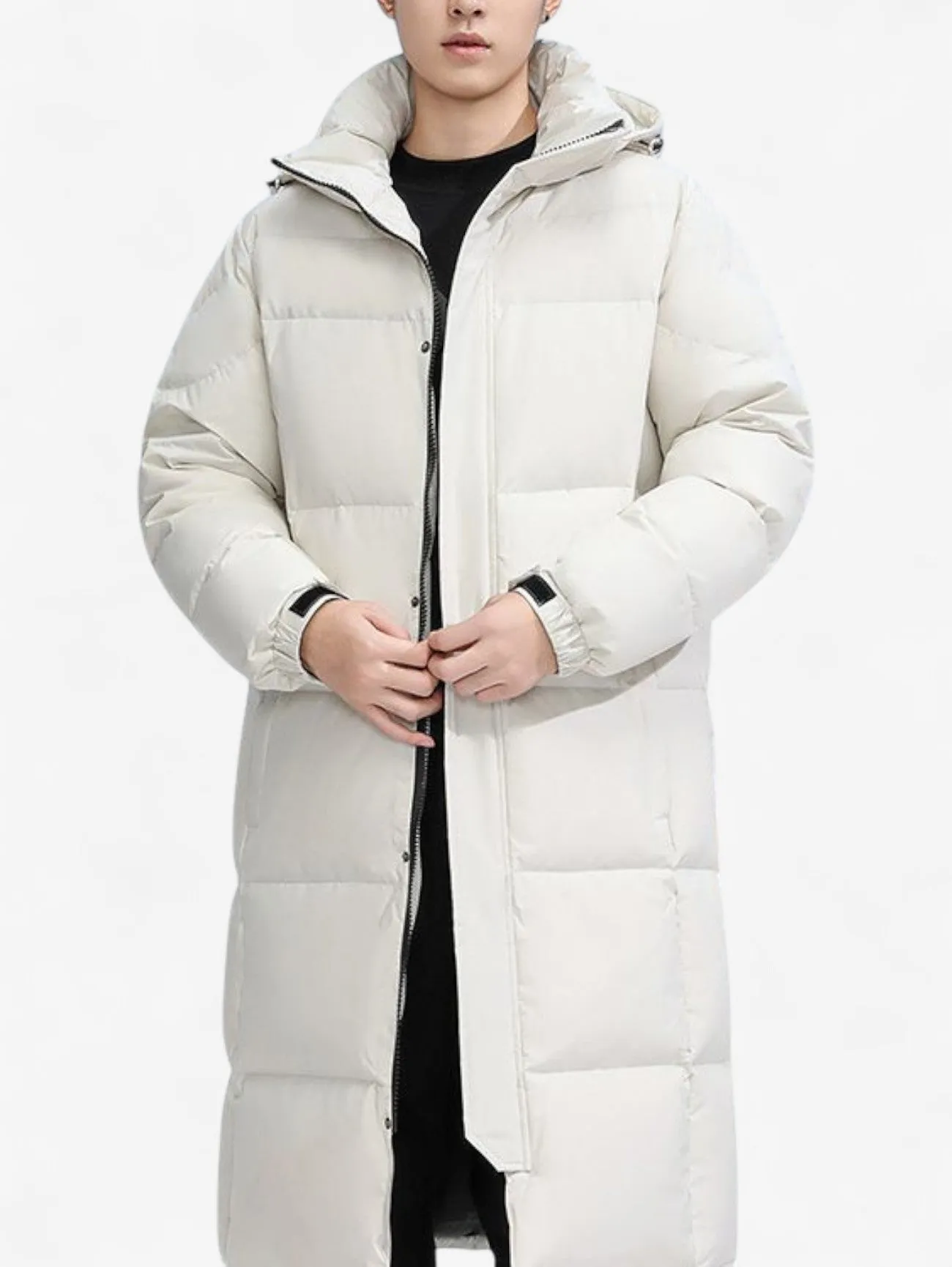 Foxes | Long Hooded Down Puffer Jacket Warm Winter Coat
