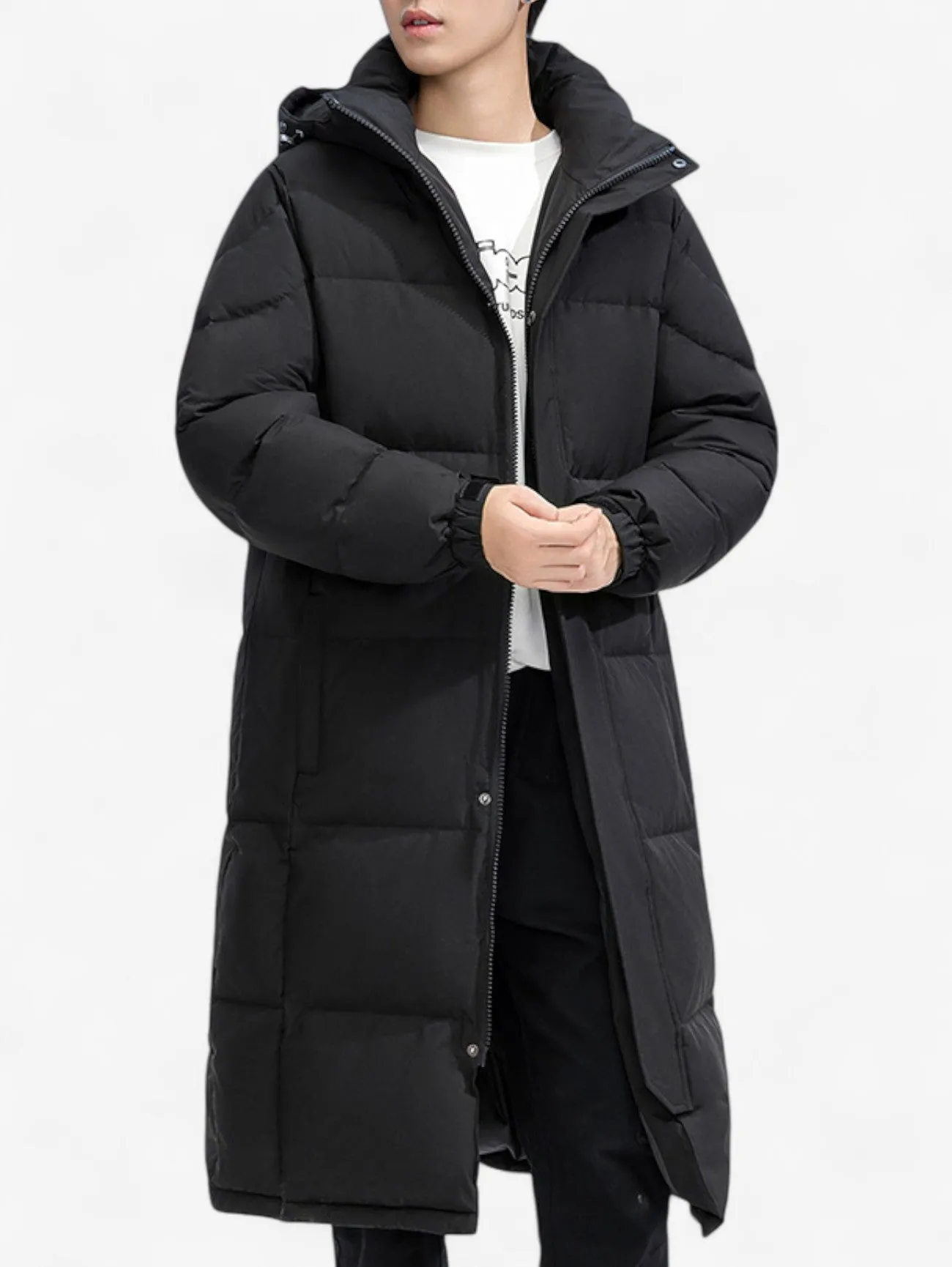 Foxes | Long Hooded Down Puffer Jacket Warm Winter Coat