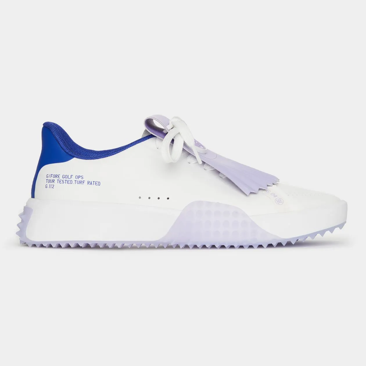 G/Fore G.112 PU Leather Kiltie Womens Golf Shoe - Snow / Aura