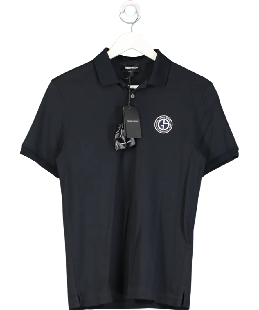 Giorgio Armani Blue Tennis Classic Polo Shirt UK XS