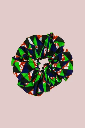 Go Green African Print Scrunchie