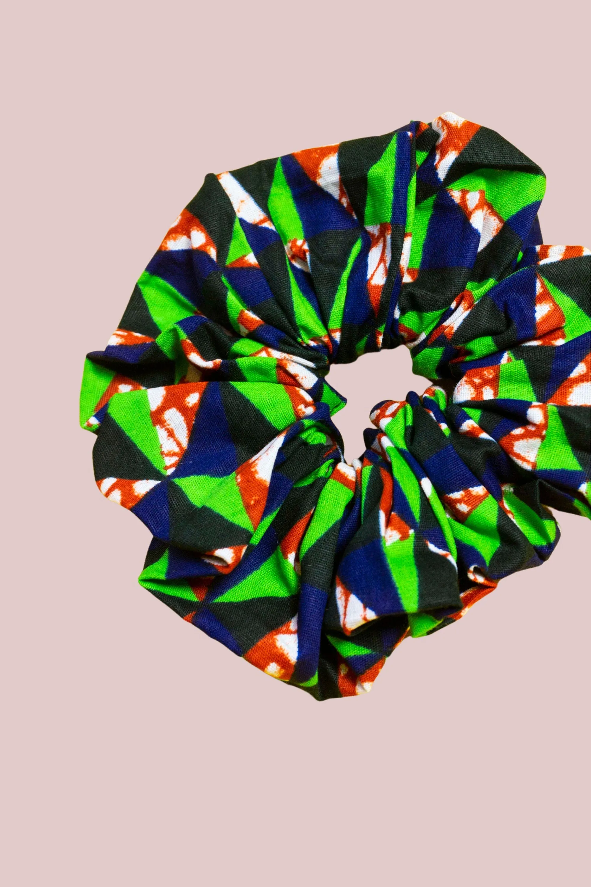Go Green African Print Scrunchie