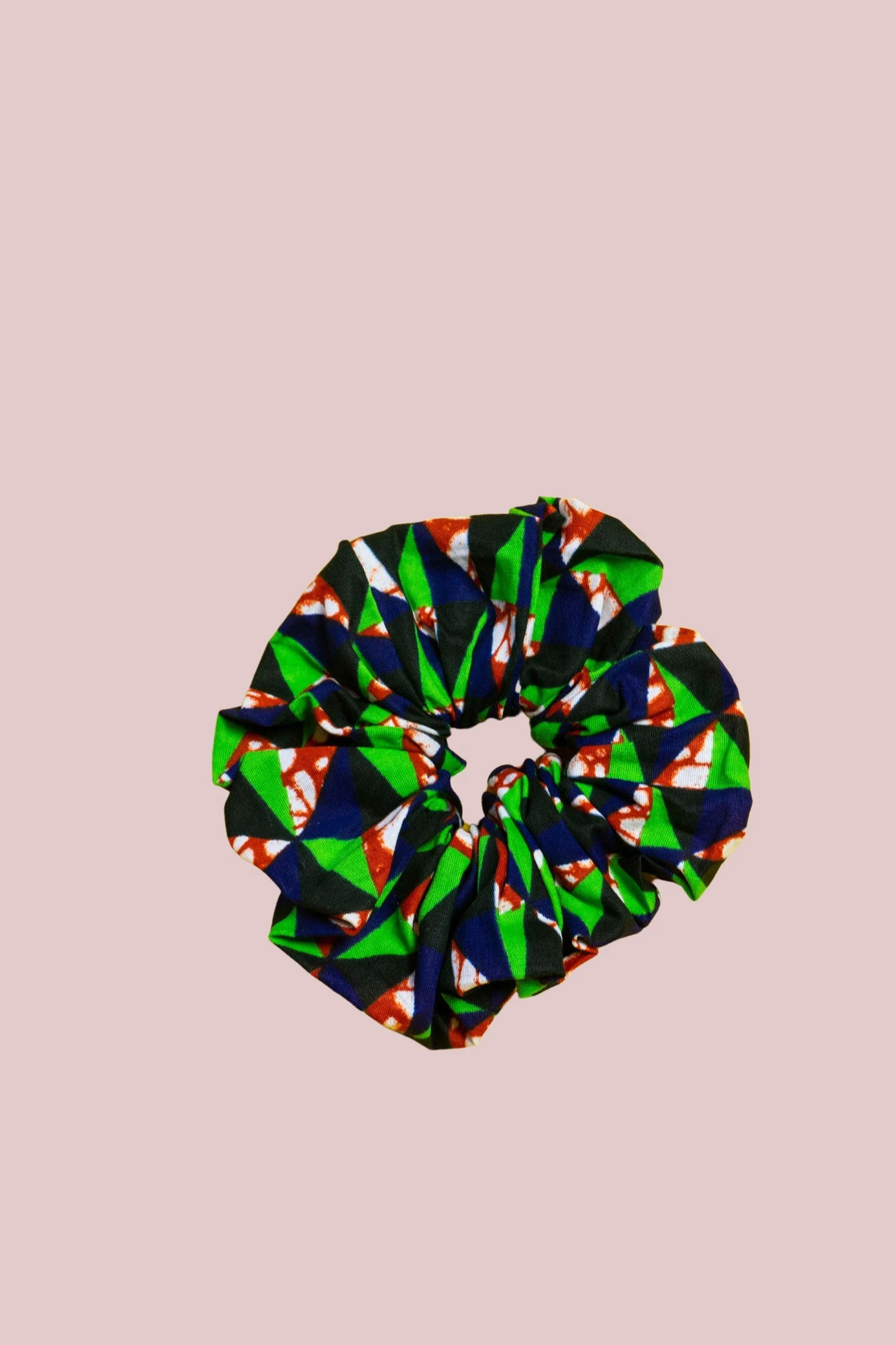 Go Green African Print Scrunchie