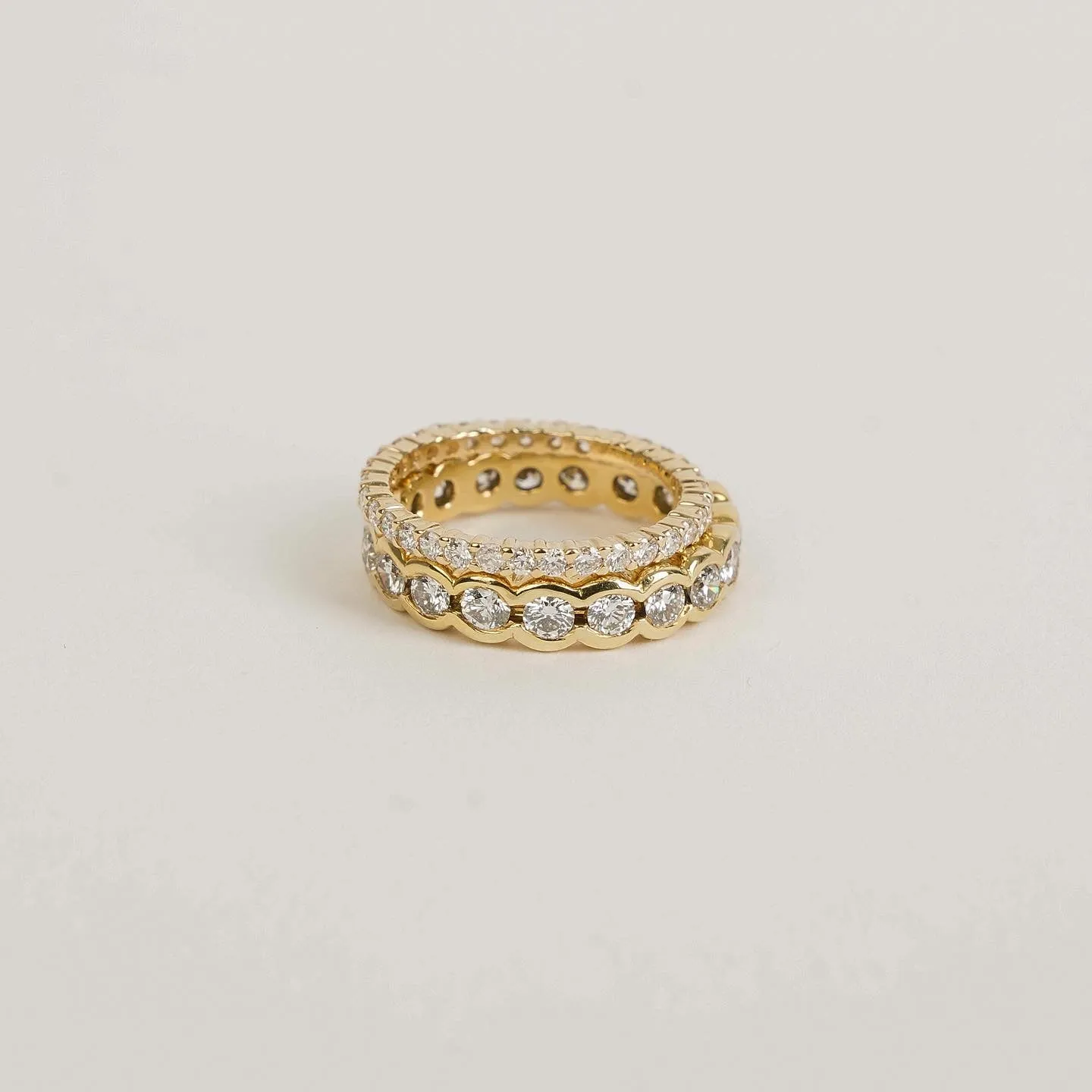 Gold Eternity Diamond Band Ring Slim