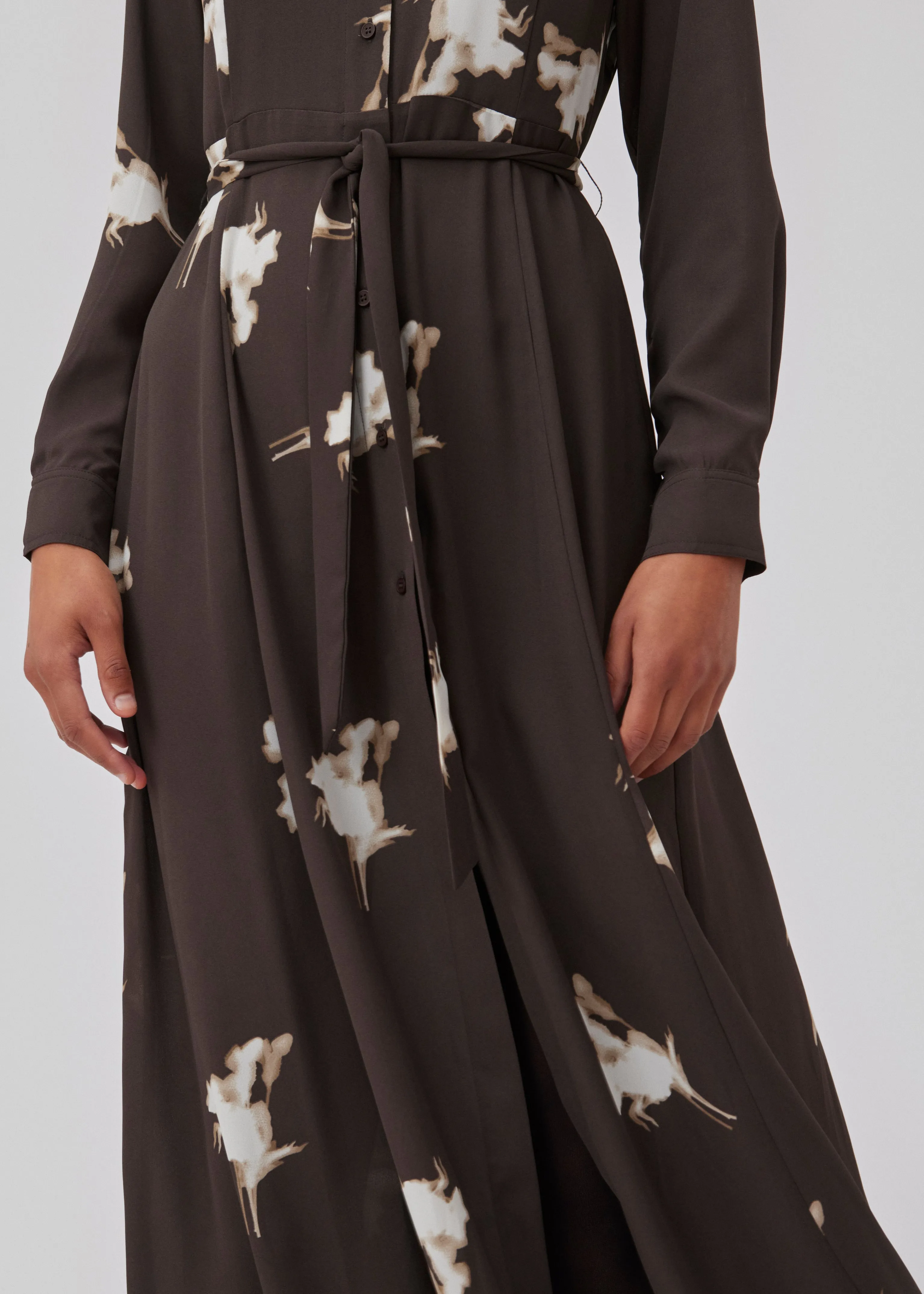 GomoMD print dress - Chocolate Fleur