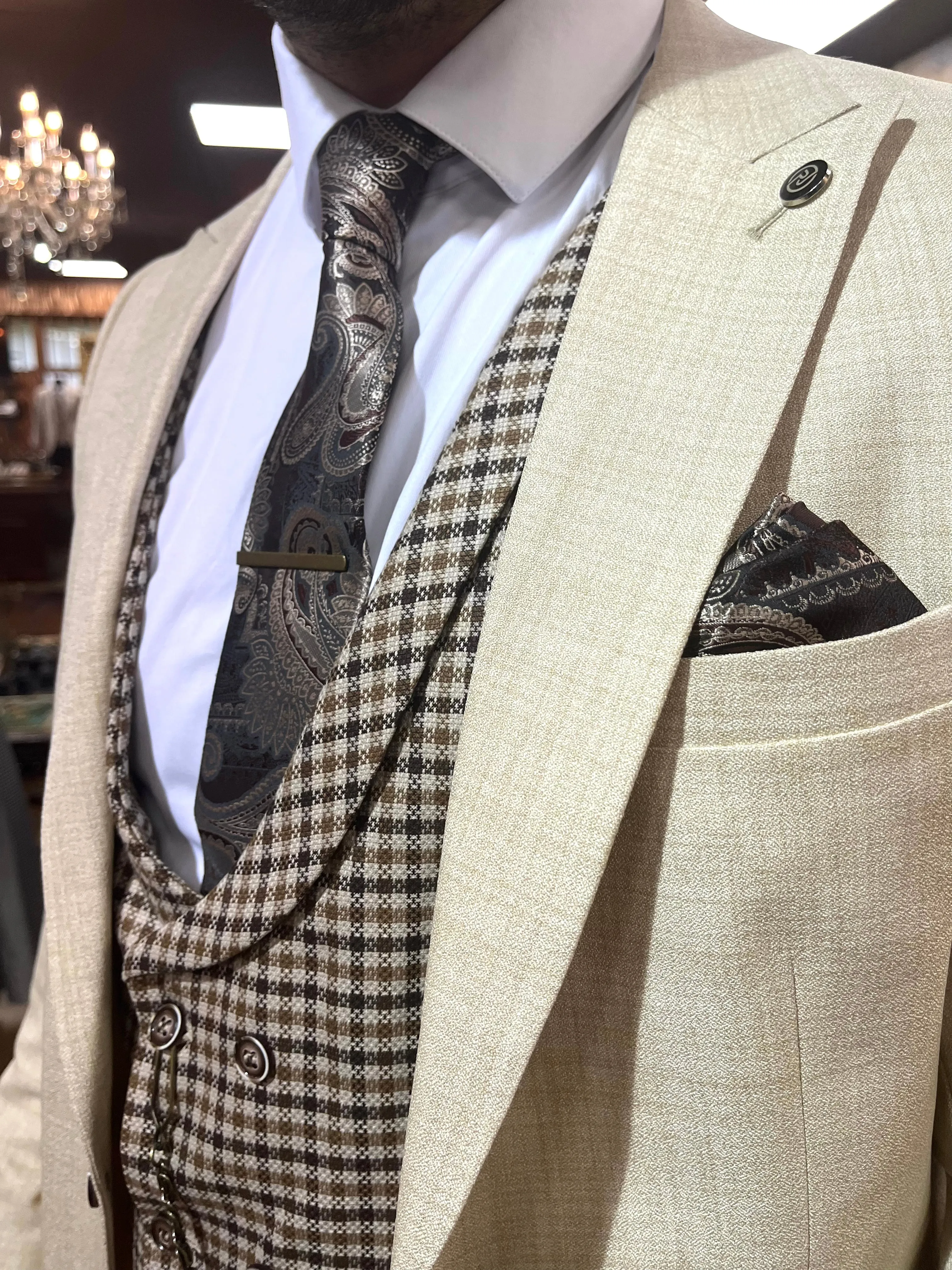 Gosling - Sand 3 Piece Suit