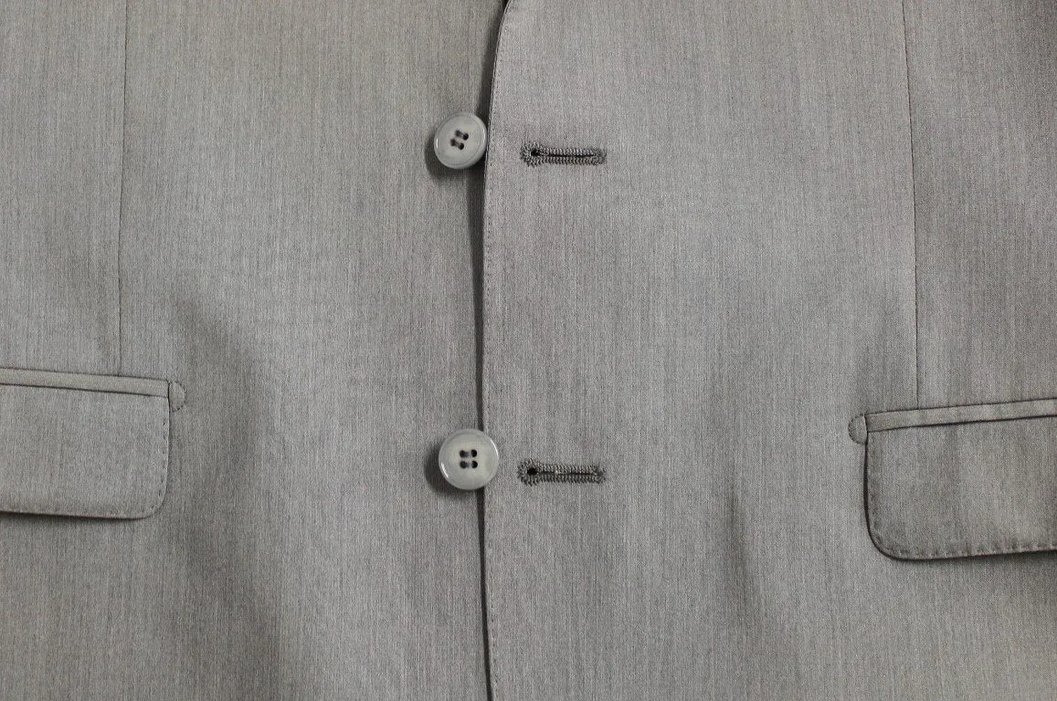 Gray Three Piece Wool Silk MARTINI Suit