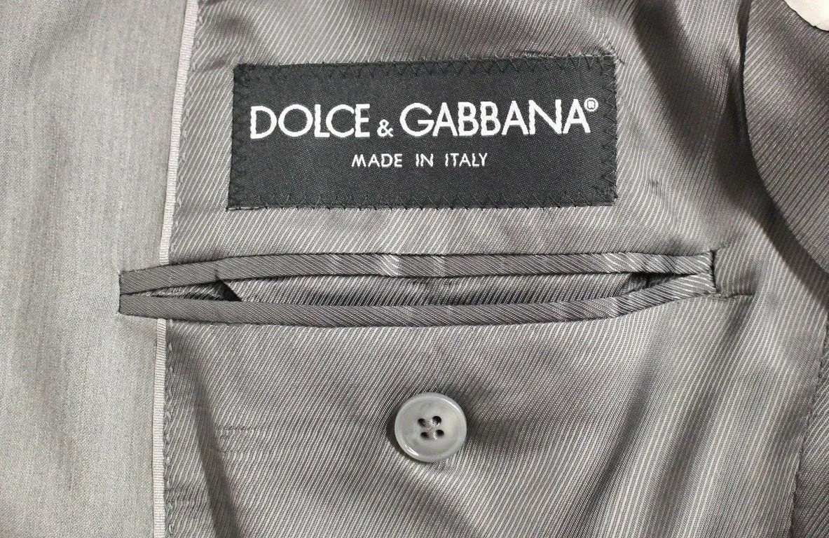 Gray Three Piece Wool Silk MARTINI Suit