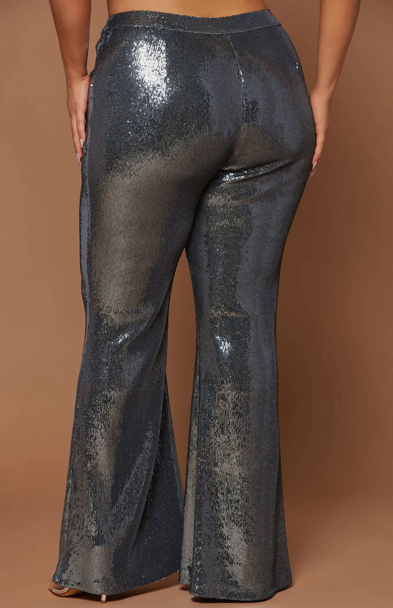Gunmetal Glamour Power Suit | Grey sequence Blazer Set