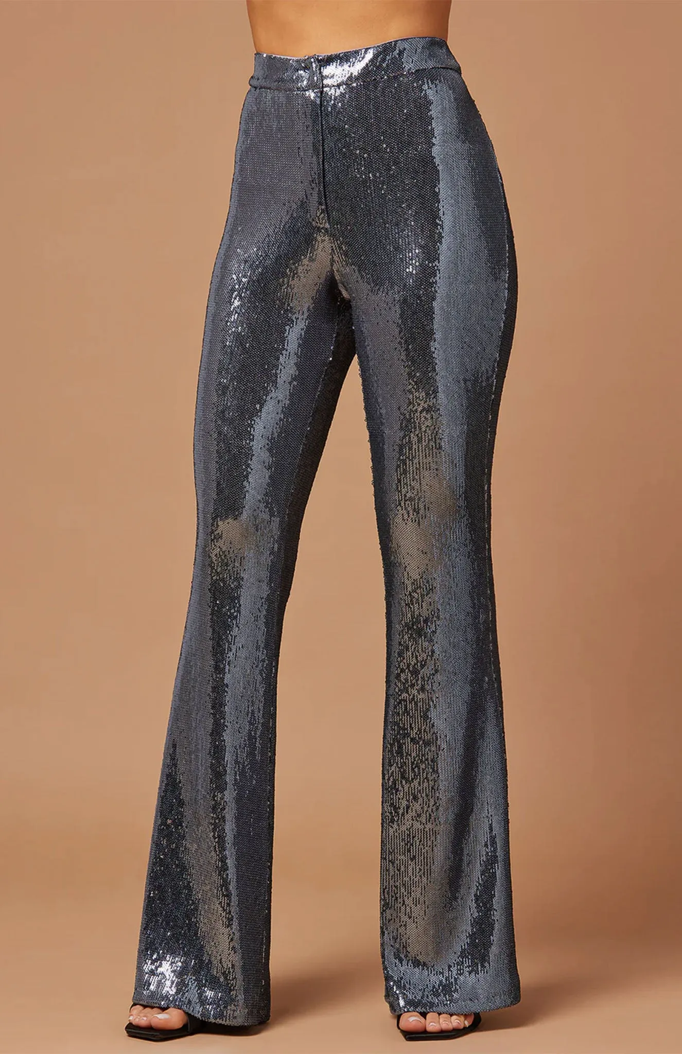 Gunmetal Glamour Power Suit | Grey sequence Blazer Set