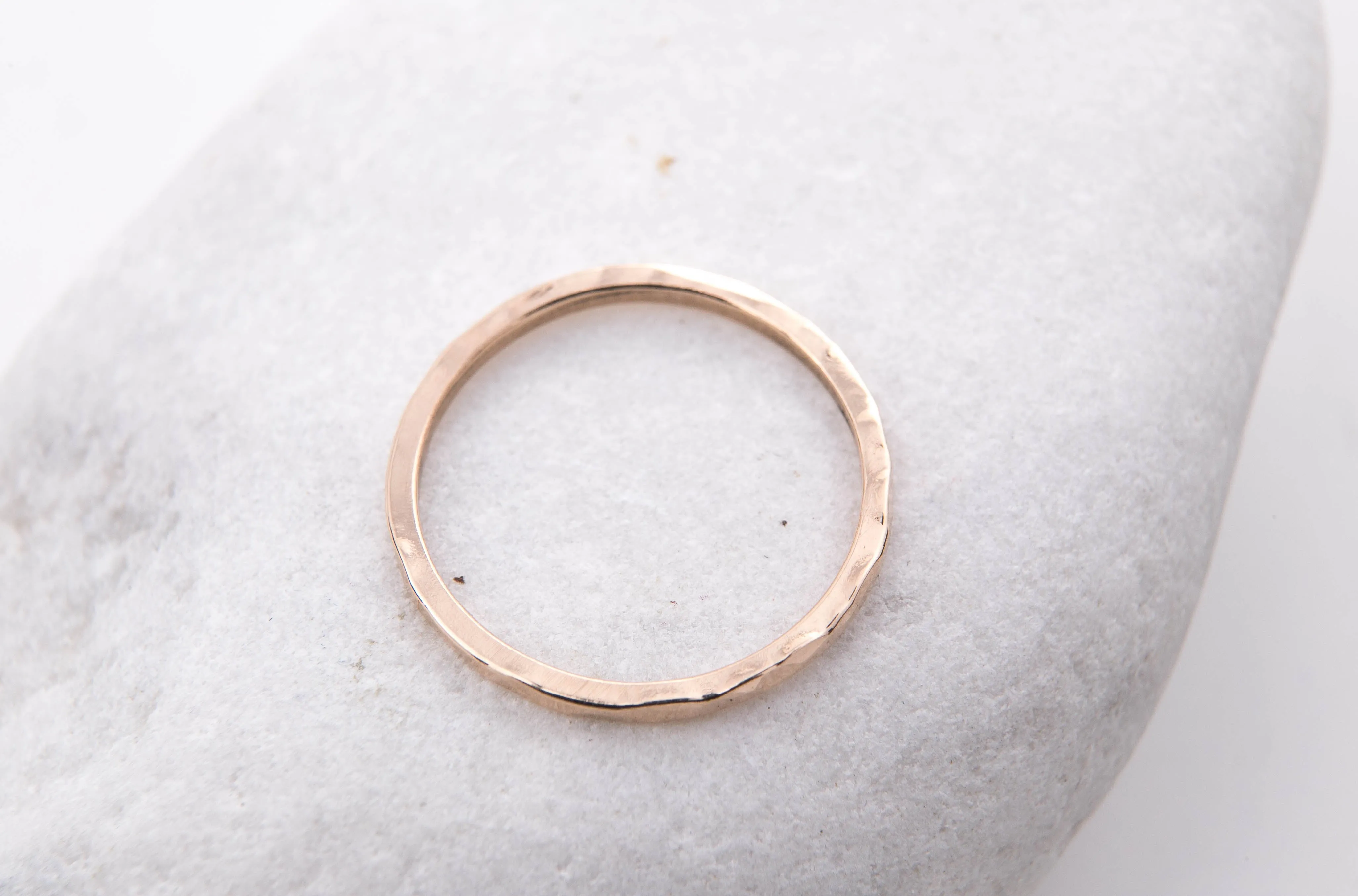 Hammered Gold Band - Recycled Gold