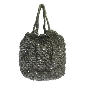 Hand-Crocheted Reclaimed Leather Tote