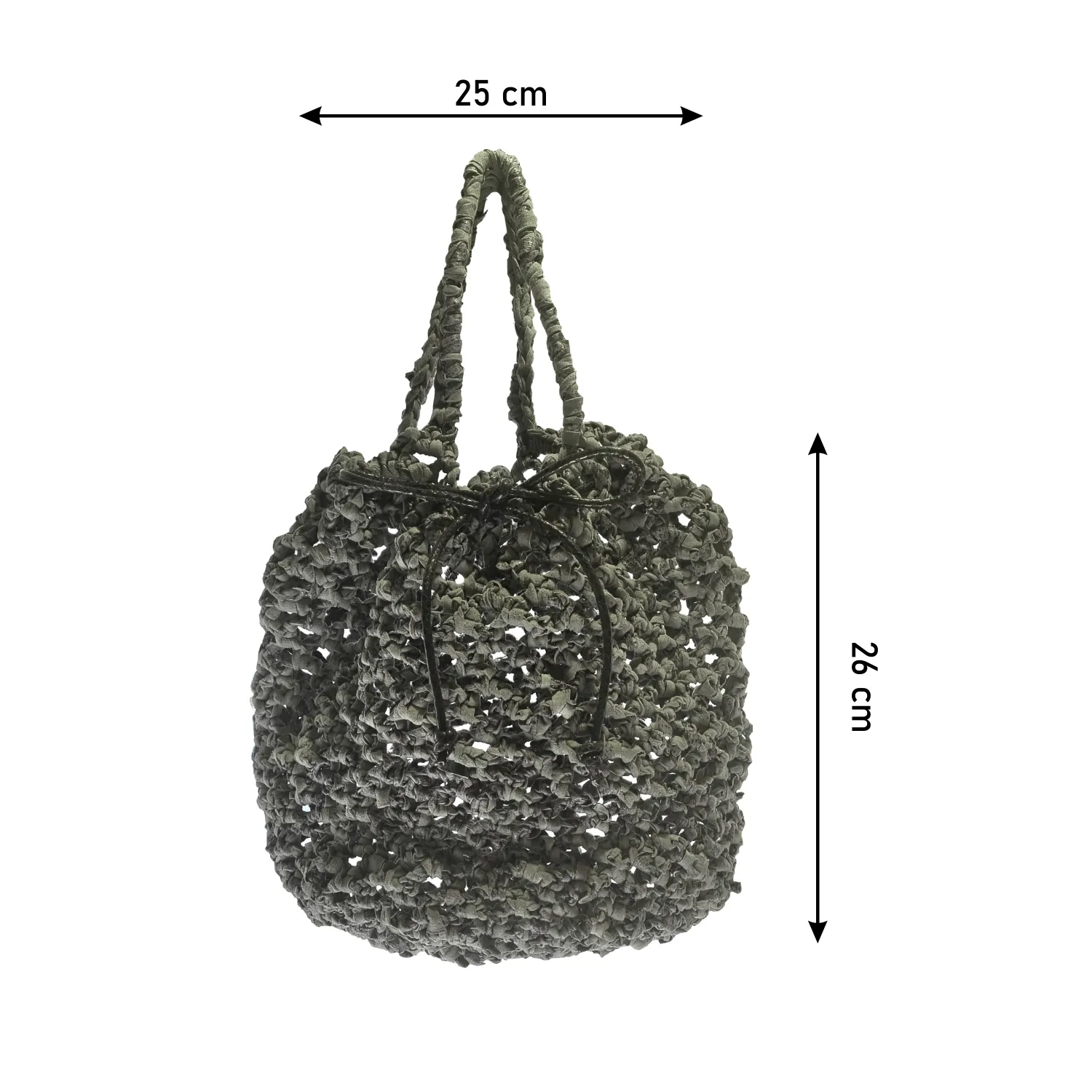 Hand-Crocheted Reclaimed Leather Tote