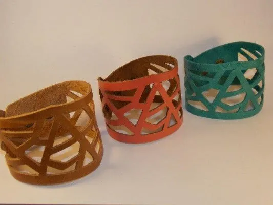 Hand-Cut Leather Bracelets
