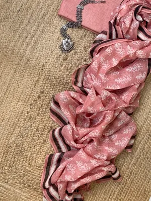 Handcrafted Linen Kurta Dupatta Set