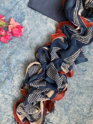 Handcrafted Linen Kurta Dupatta Set