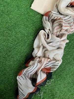 Handcrafted Linen Kurta Dupatta Set