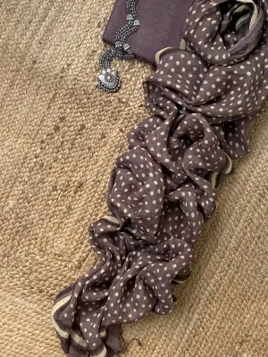Handcrafted Linen Kurta Dupatta Set