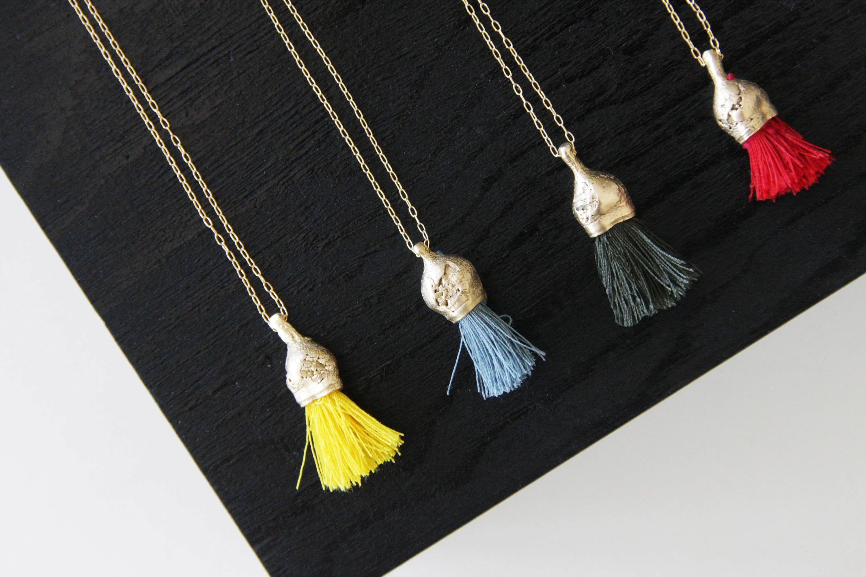 Handmade unique organic necklace & Tassel - Inspired by nature