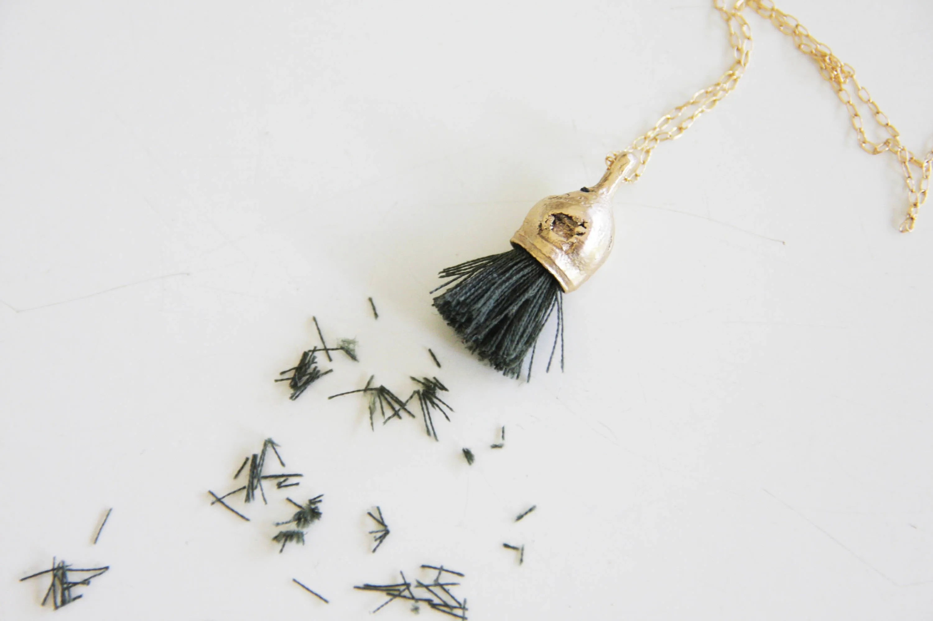 Handmade unique organic necklace & Tassel - Inspired by nature