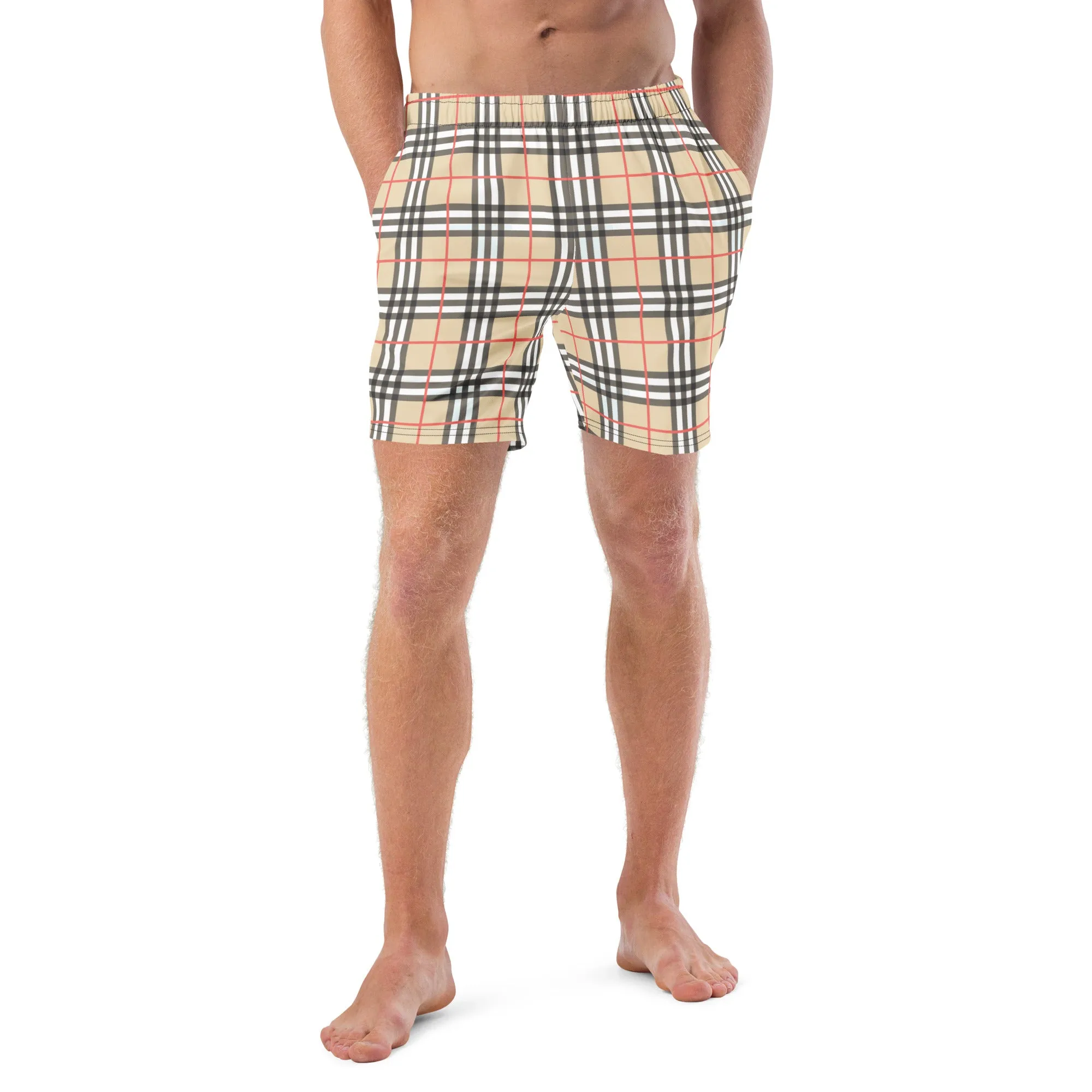 Harbor Plaid Recycled Swim Trunks