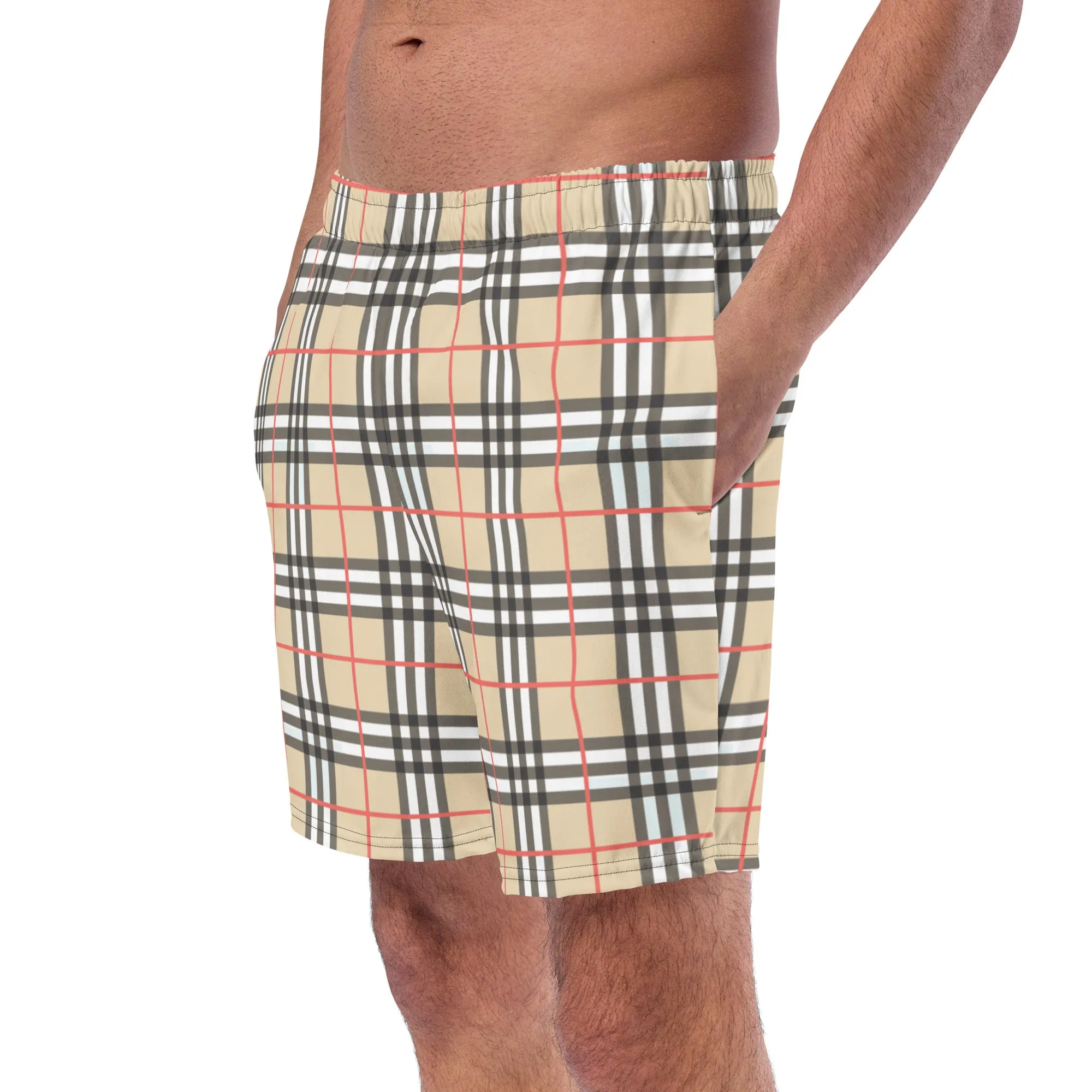 Harbor Plaid Recycled Swim Trunks