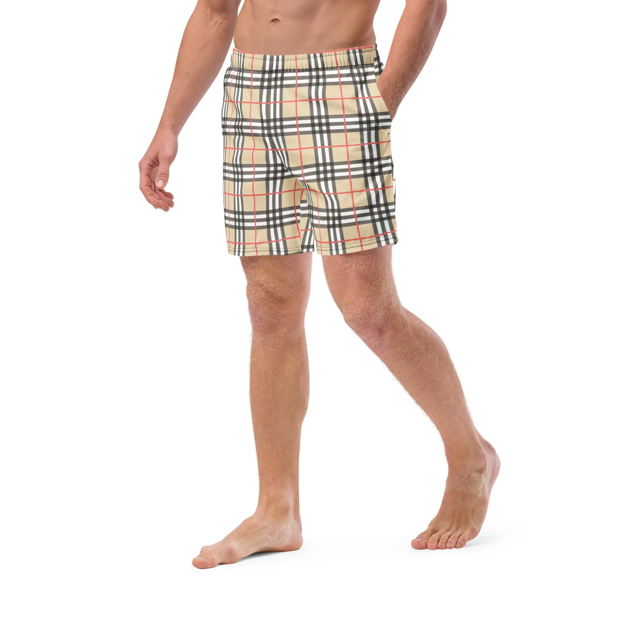Harbor Plaid Recycled Swim Trunks