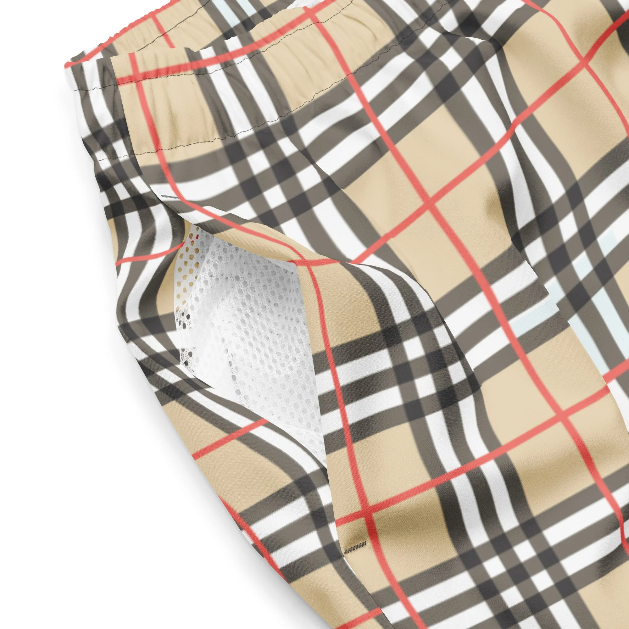 Harbor Plaid Recycled Swim Trunks