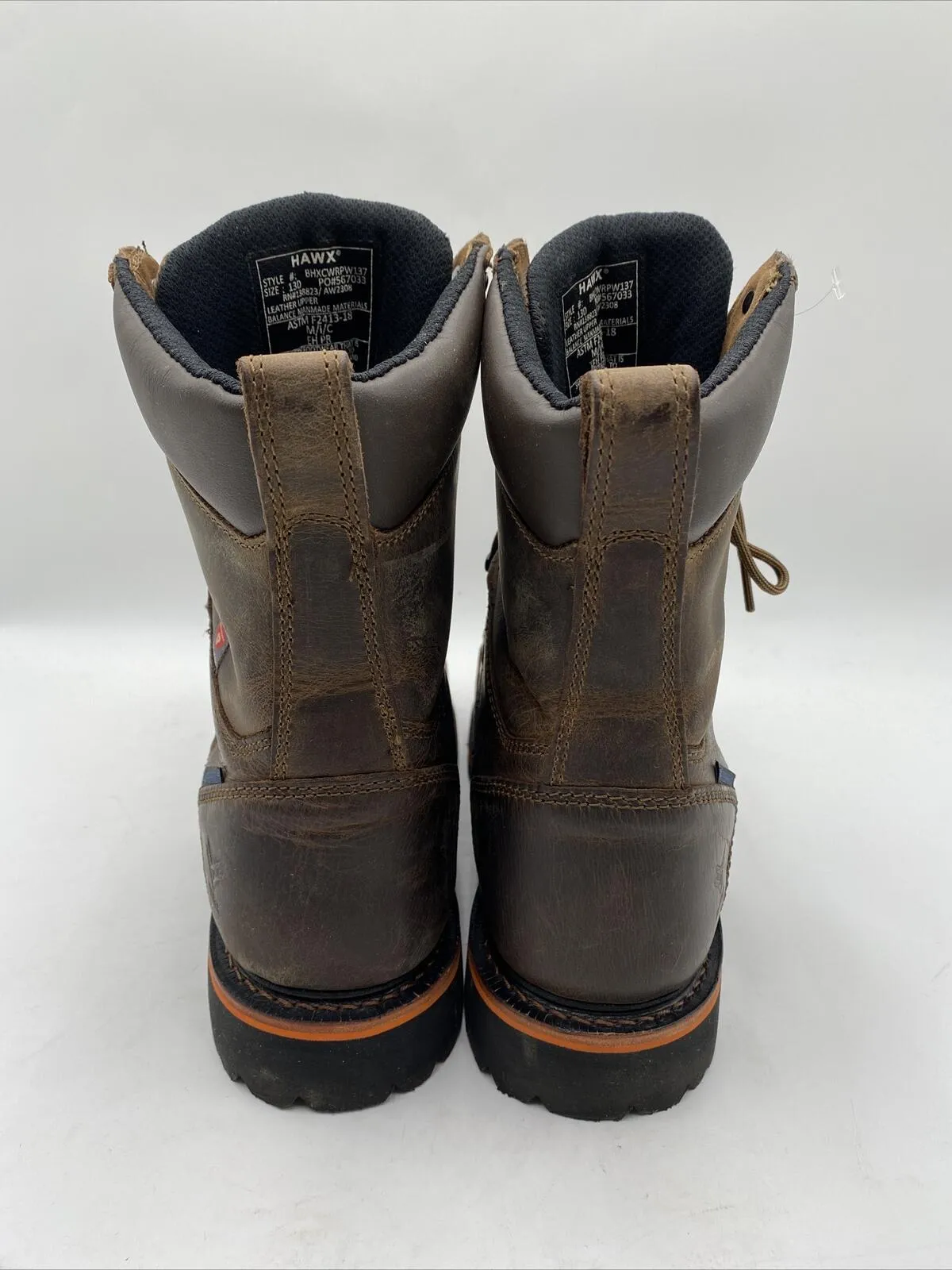 Hawx Men's 8" Insulated Lace-Up Waterproof Work Boots CT Brown Size 13D