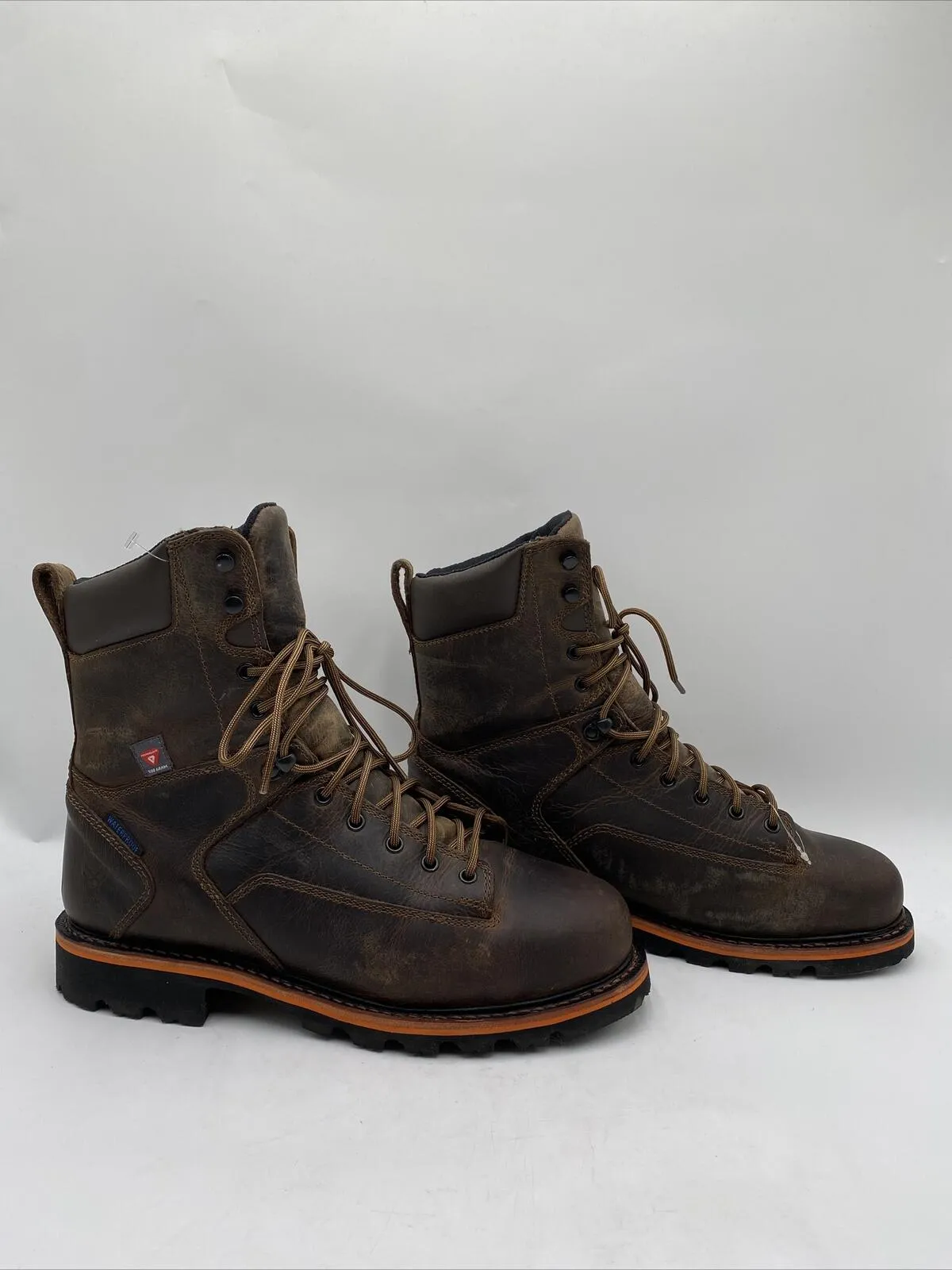 Hawx Men's 8" Insulated Lace-Up Waterproof Work Boots CT Brown Size 13D