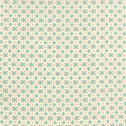Hometown Girl Ditsy in Aqua by Pat Sloan for Moda Fabrics