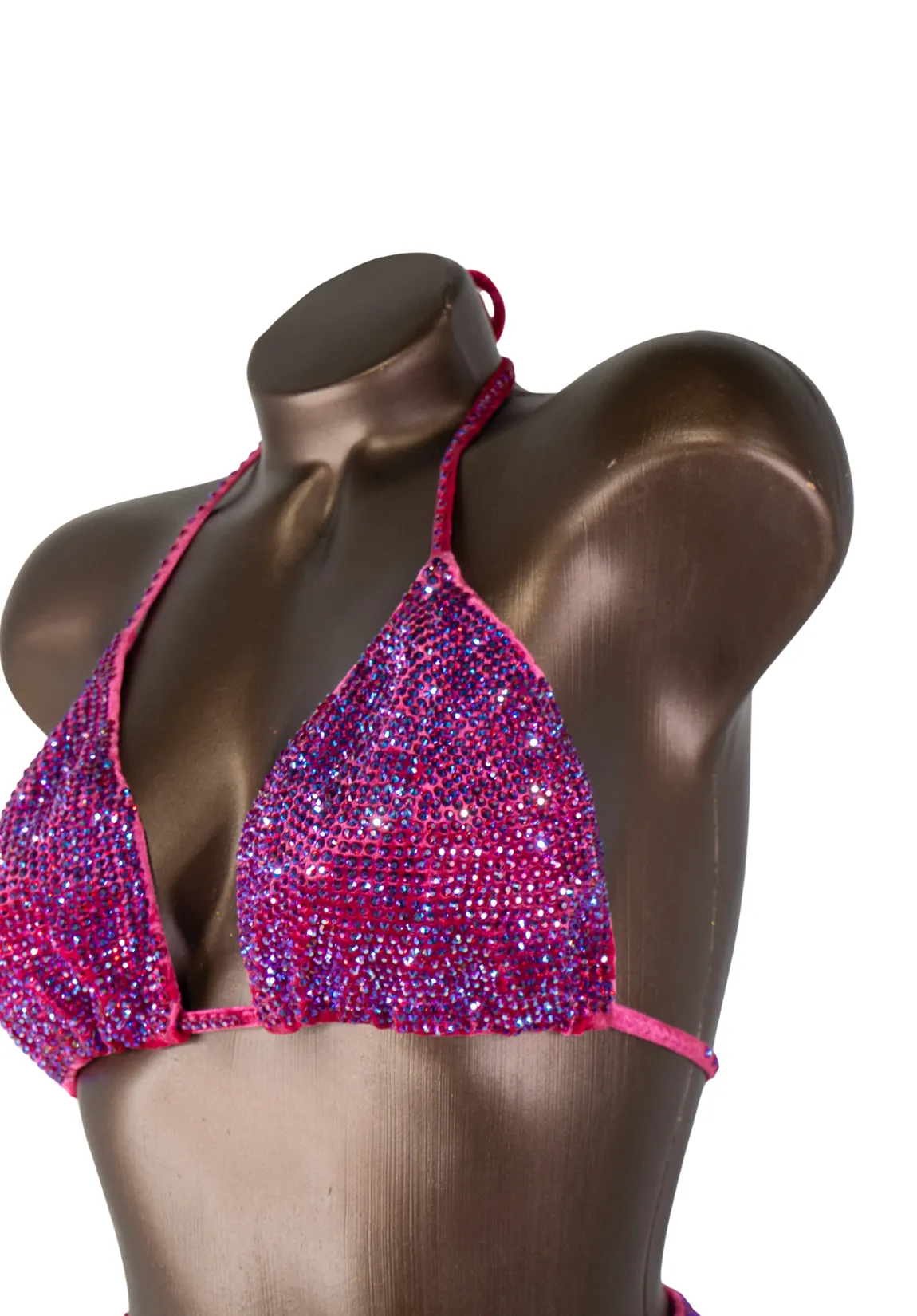 Hot Pink AB Figure Competition Suit