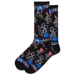 HOTSOX Men's Art Faces Active Crew Sock
