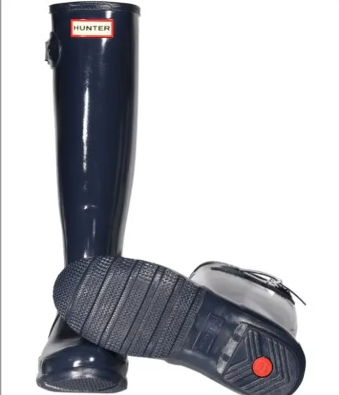 Hunter Womens Tall Gloss Black Waterproof Boot