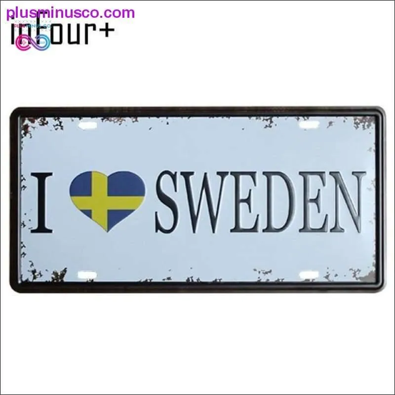 I Love FINLAND Plate Metal Plate Car Number Tin Sign Bar Pub