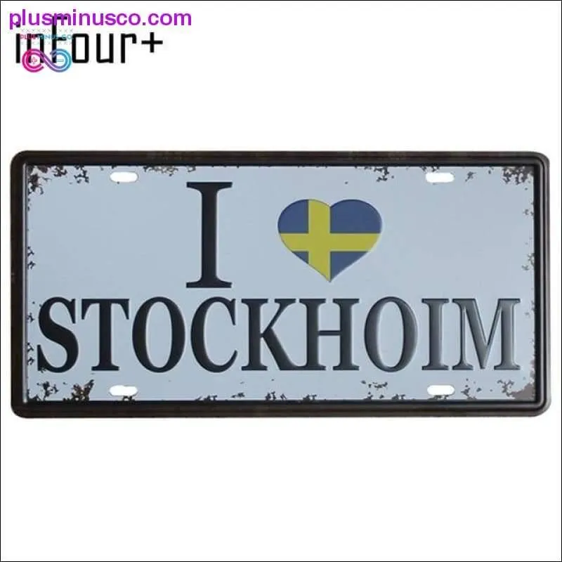 I Love FINLAND Plate Metal Plate Car Number Tin Sign Bar Pub