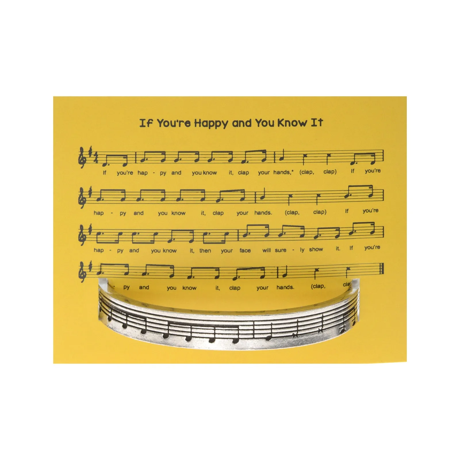 If You're Happy and You Know It Quotable Cuff Bracelet