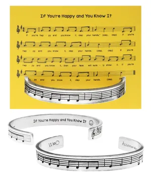 If You're Happy and You Know It Quotable Cuff Bracelet
