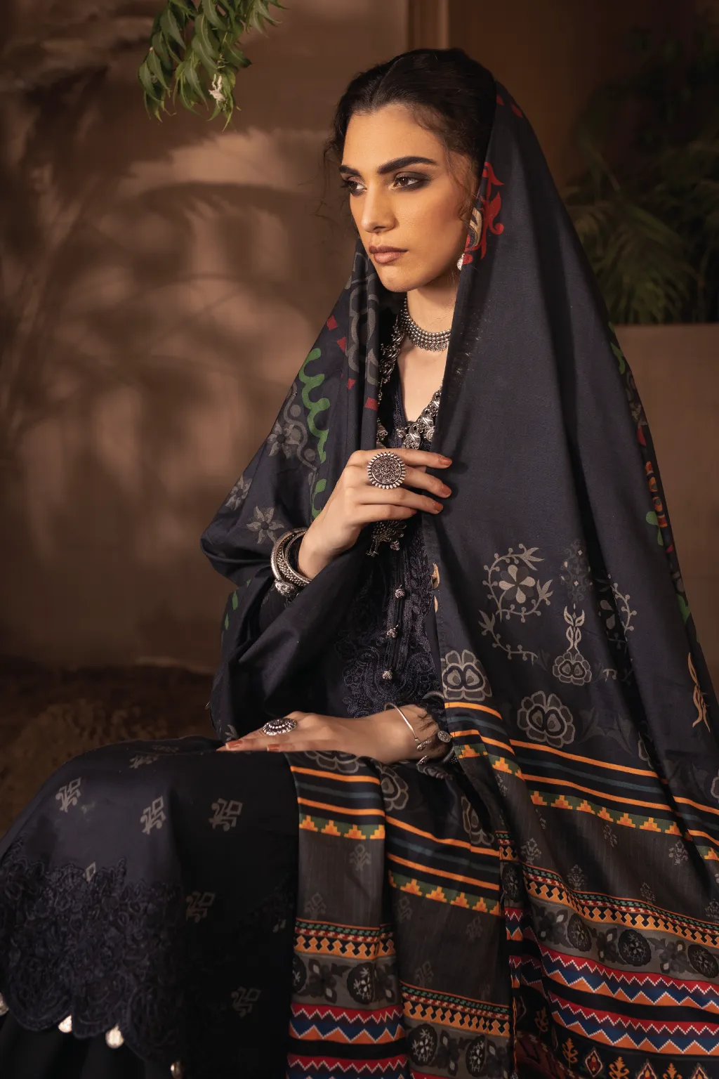 ILC-04 NAZM - 3PC | Iznik Zarafshan Linen Collection 2021 | Unstitched Embroidered Linen Organza Suits