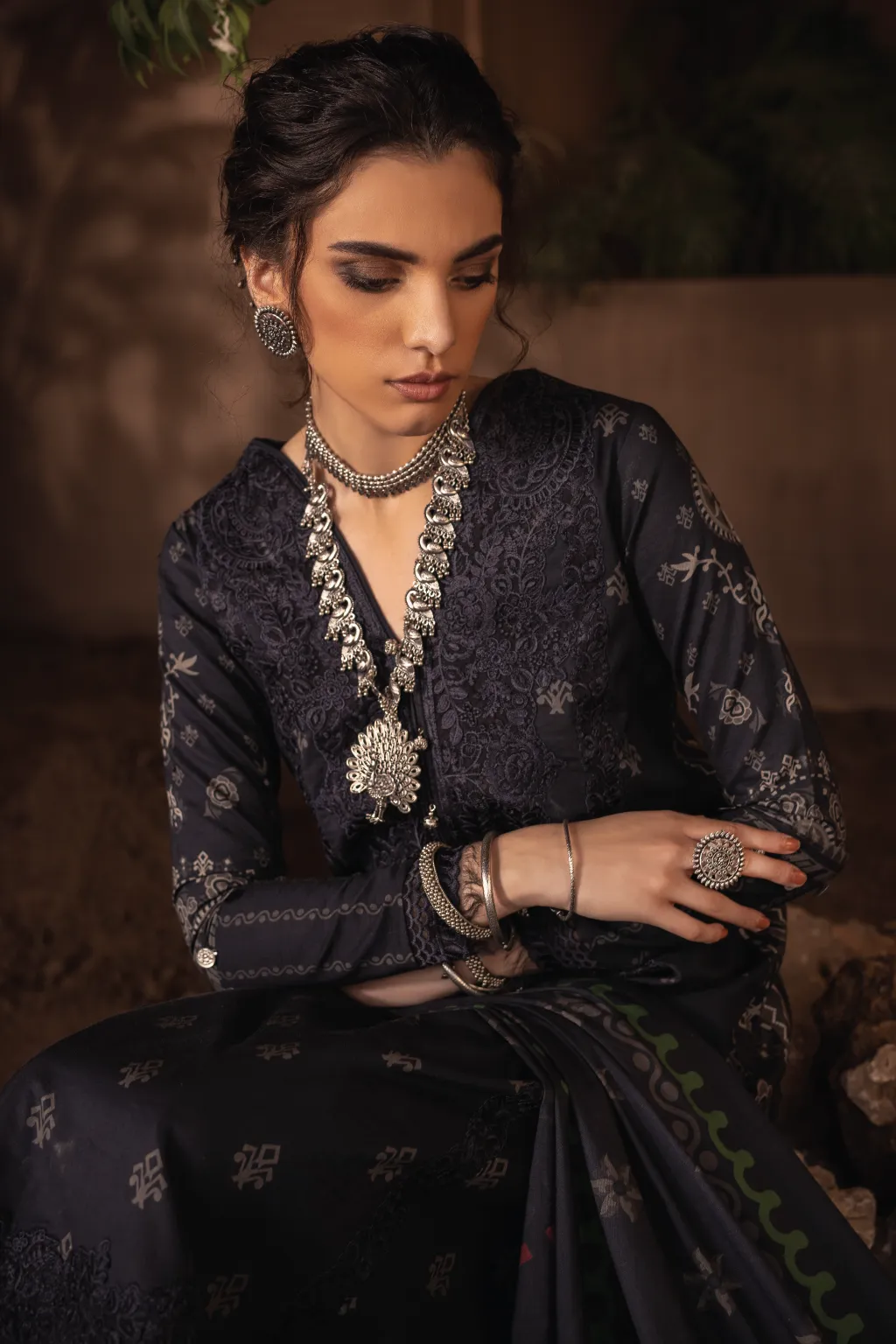 ILC-04 NAZM - 3PC | Iznik Zarafshan Linen Collection 2021 | Unstitched Embroidered Linen Organza Suits