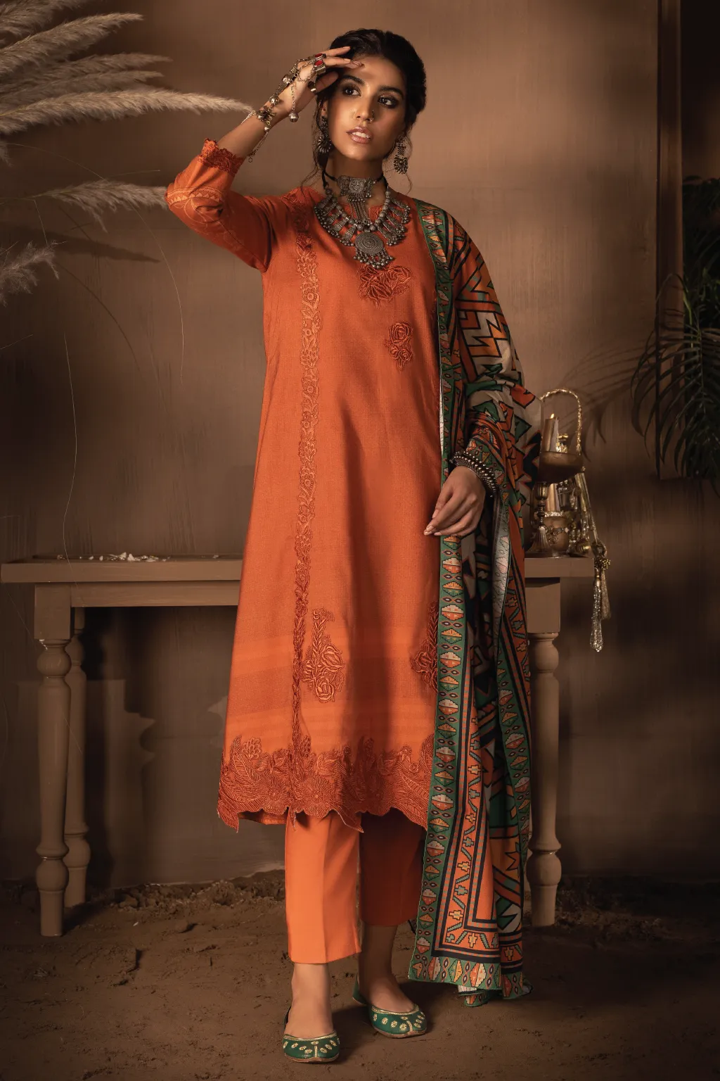 ILC-10 INARA -3PC | Iznik Zarafshan Linen Collection 2021 | Unstitched Embroidered Linen Organza Suits