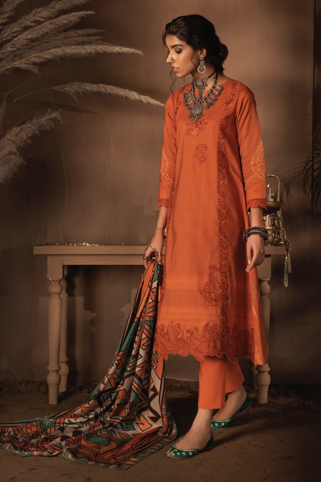 ILC-10 INARA -3PC | Iznik Zarafshan Linen Collection 2021 | Unstitched Embroidered Linen Organza Suits