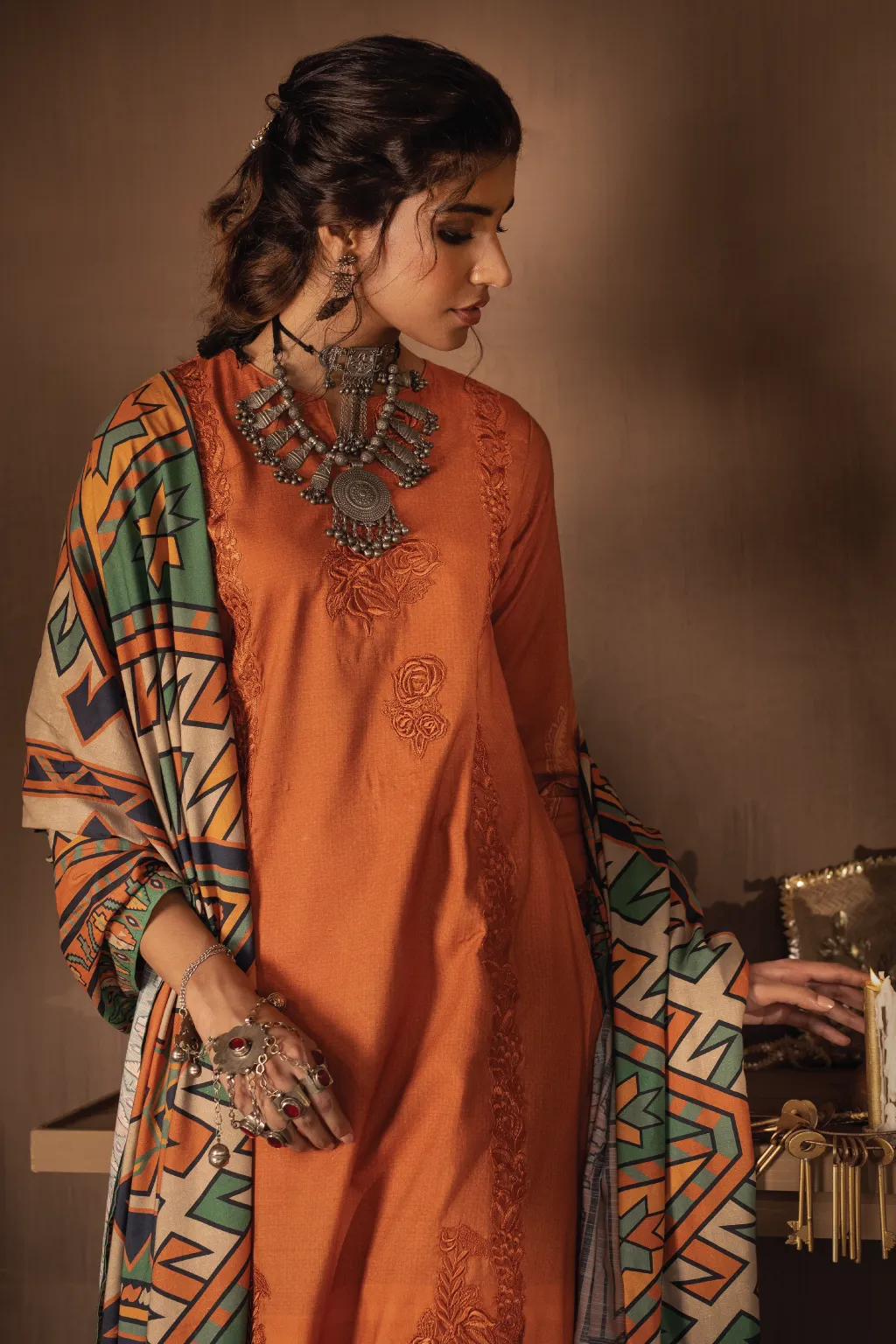 ILC-10 INARA -3PC | Iznik Zarafshan Linen Collection 2021 | Unstitched Embroidered Linen Organza Suits