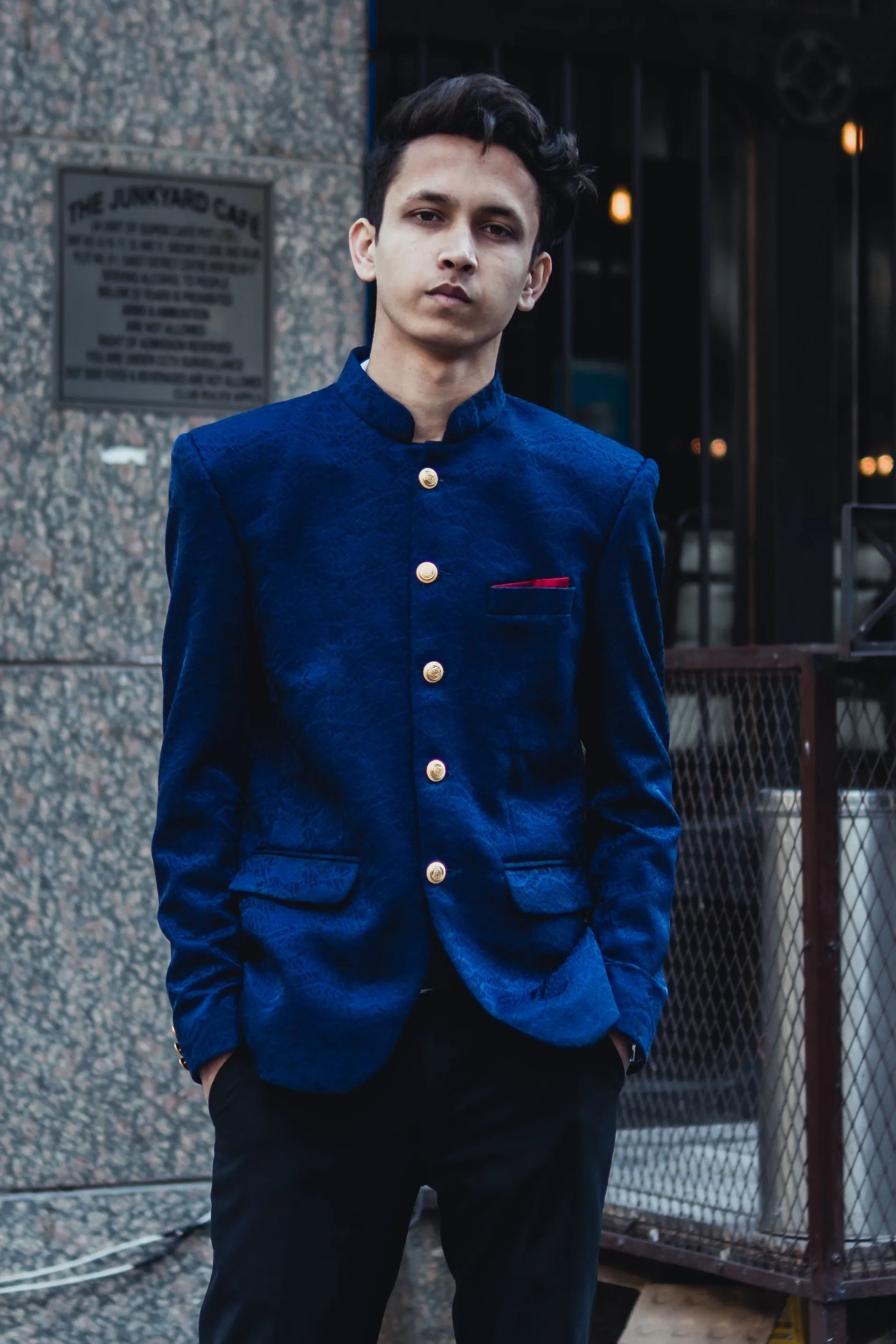 Imported Rayon Blue Bandhgala